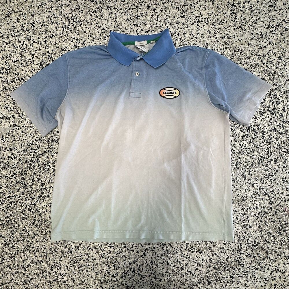 Lacoste LIVE Loose Fit Polo Shirt Unisex Blue Green White Tennis Running DH2898